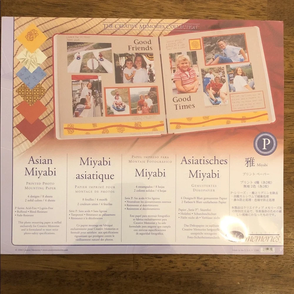 Creative Memories Textiles and Miyabi Paper Pack Scrapbook Kits